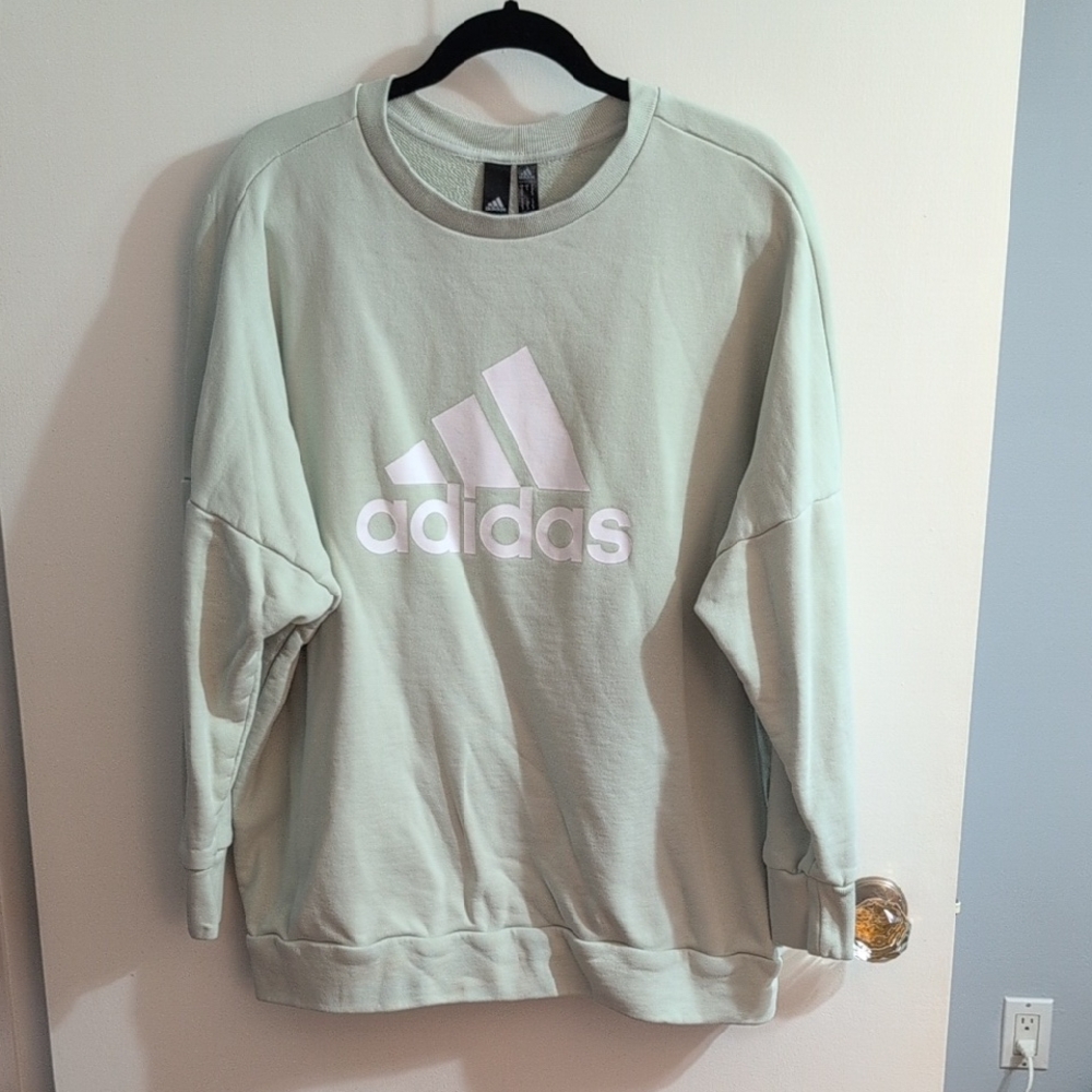 Adidas Women's Mint Green Crew neck Sweater